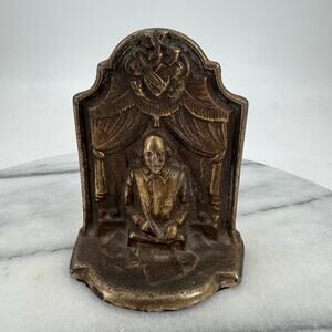 Vintage Shakespeare metal bookend
